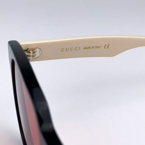 SALE! NEW Gucci GG0960SA 004 Black White Orange Square Women Sunglasses main image 5